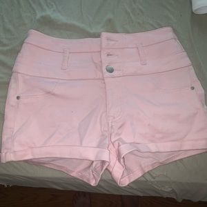 Pink daisy duke shorts